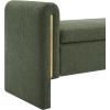Christopher Knight Home Upholstered Storage Ottoman, Teddy Fabric Bench with Solid Wood Legs, Comfortable Foot Rest Stool, Storage Bench for Bedroom End of Bed, Living Room, Dining Room, Green(Green)