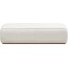 Christopher Knight Home Veres Boucle Upholstered Ottoman Bench, Rectangular Foot Stools Ottoman, Entryway Wood Ottoman Footrest, Bedroom End of Bed Footstool, Living Room Sofa Extra Seat, Milky White