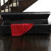 Christopher Knight Home York Bonded Leather Storage Ottoman Bench, Black