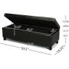 Christopher Knight Home York Bonded Leather Storage Ottoman Bench, Black