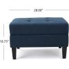 Christopher Knight Home Zahra Fabric Storage Ottoman, Dark Blue