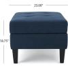 Christopher Knight Home Zahra Fabric Storage Ottoman, Dark Blue