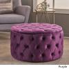 Christopher Knight Home Zelfa Velvet Ottoman, Fuchsia, Round