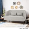 Great Deal Furniture Jordan Modern Fabric Loveseat with Hairpin Legs,Teal, Black,309517(Light Gray)