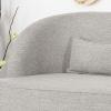 Great Deal Furniture Jordan Modern Fabric Loveseat with Hairpin Legs,Teal, Black,309517(Light Gray)