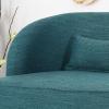 Great Deal Furniture Jordan Modern Fabric Loveseat with Hairpin Legs,Teal, Black,309517(Teal)