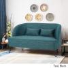 Great Deal Furniture Jordan Modern Fabric Loveseat with Hairpin Legs,Teal, Black,309517(Teal)