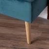 Omry Velvet Upholstered Tufted Ottoman, Square Pouf Ottoman, End-of-bed Footstool for Bedroom, Living Room Modern Side Table/Coffee Table, Sofa Footrest, Home Theater Extra Seat, Dark Teal