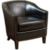 Christopher Knight Home Austin Leather Club Chair, Black