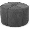Christopher Knight Home Birdsong Upholstered Round Ottoman – Charcoal