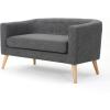 Christopher Knight Home Bridie Mid-Century Modern Loveseat, Grey Fabric