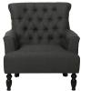 Christopher Knight Home Byrnes Fabric Club Chair, Dark Gray 33.5D x 33.75W x 37.25H in