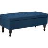 Christopher Knight Home Chantelle Fabric Storage Ottoman, Navy Blue