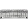 Christopher Knight Home Cleo Fabric Storage Ottoman, Grey Geometric Patterned