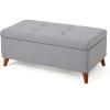 Christopher Knight Home Harper Fabric Storage Ottoman, Light Grey