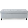 Christopher Knight Home Juliana Fabric Storage Ottoman, Light Sky