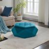 Christopher Knight Home Kiin Velvet Storage Ottoman, Medium Ottoman Foot Rest, Foot Stools Ottoman with Storage, Living Room Sofa Couch Extra Seat, Modern Coffee Table for Home Office, Purple(Blue)