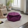 Christopher Knight Home Kiin Velvet Storage Ottoman, Medium Ottoman Foot Rest, Foot Stools Ottoman with Storage, Living Room Sofa Couch Extra Seat, Modern Coffee Table for Home Office, Purple(Purple)