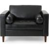 Christopher Knight Home Malinta Club Chair, Midnight + Espresso(Midnight Black + Espresso)