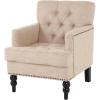 Christopher Knight Home Malone Fabric Club Chair, Wood, Dark Teal , 31.75D x 28W x 35H Inch(Beige)