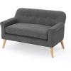 Christopher Knight Home Mariah Mid-Century Modern Loveseat, Grey(Loveseat)