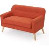Christopher Knight Home Mariah Mid-Century Modern Loveseat, Muted Orange(Muted Orange)