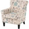 Christopher Knight Home Roseville Fabric Floral Club Chair, Blue Flowers