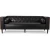 Christopher Knight Home Solomon Contemporary Tufted Deep Seated Sofa with Accent Pillows, Midnight Black and Espresso(Midnight Black and Espresso)