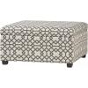 Christopher Knight Home Tempe Fabric Storage Ottoman, Grey Geometric Patterned