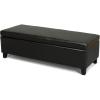 Christopher Knight Home York Bonded Leather Storage Ottoman Bench, Black