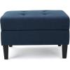 Christopher Knight Home Zahra Fabric Storage Ottoman, Dark Blue