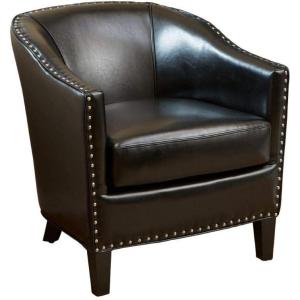 Christopher Knight Home Austin Leather Club Chair, Black
