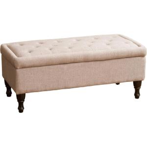 Christopher Knight Home Chantelle Fabric Storage Ottoman, Mixed Grey