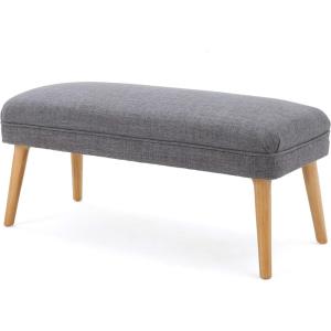 Christopher Knight Home Desdemona Fabric Ottoman, Light Grey 15.80”x 38.00”x 17 inch