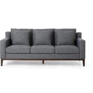 Christopher Knight Home Elliston Sofas, Beige + Dark Walnut(Charcoal + Dark Walnut)