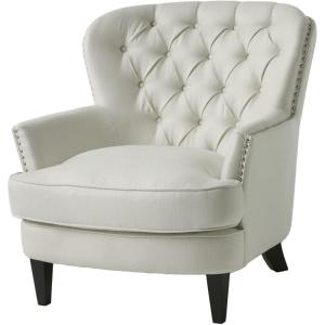 Christopher Knight Home Tafton Fabric Club Chair, Light Blue(Ivory)
