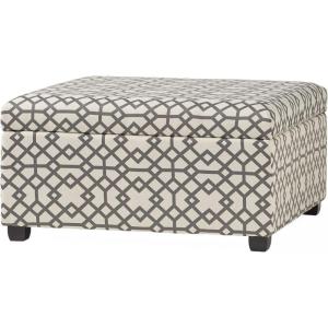 Christopher Knight Home Tempe Fabric Storage Ottoman, Grey Geometric Patterned