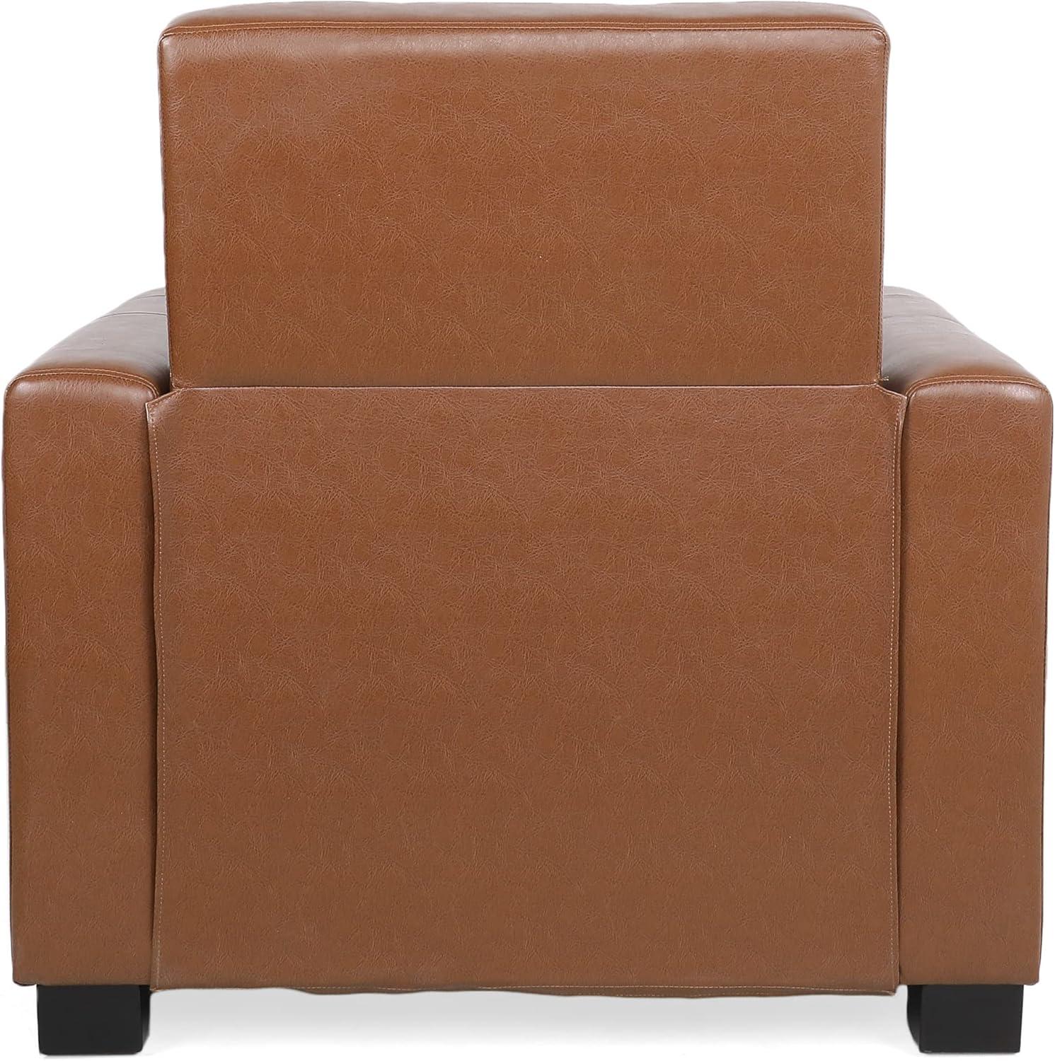image:imageChristopher Knight Home Craigue Tufted Pushback Recliner Faux Leather Dark BrownDark BrownCognac Brown Dark Brown