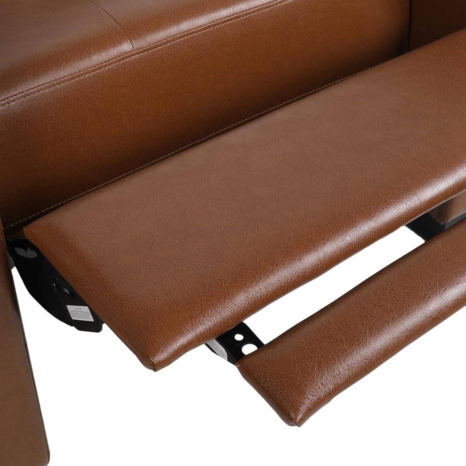 image:imageChristopher Knight Home Craigue Tufted Pushback Recliner Faux Leather Dark BrownDark BrownCognac Brown Dark Brown