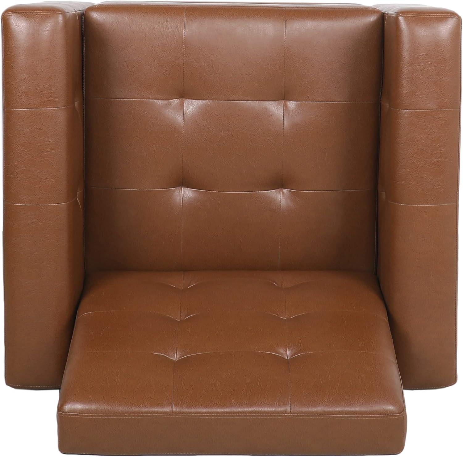 image:imageChristopher Knight Home Craigue Tufted Pushback Recliner Faux Leather Dark BrownDark BrownCognac Brown Dark Brown