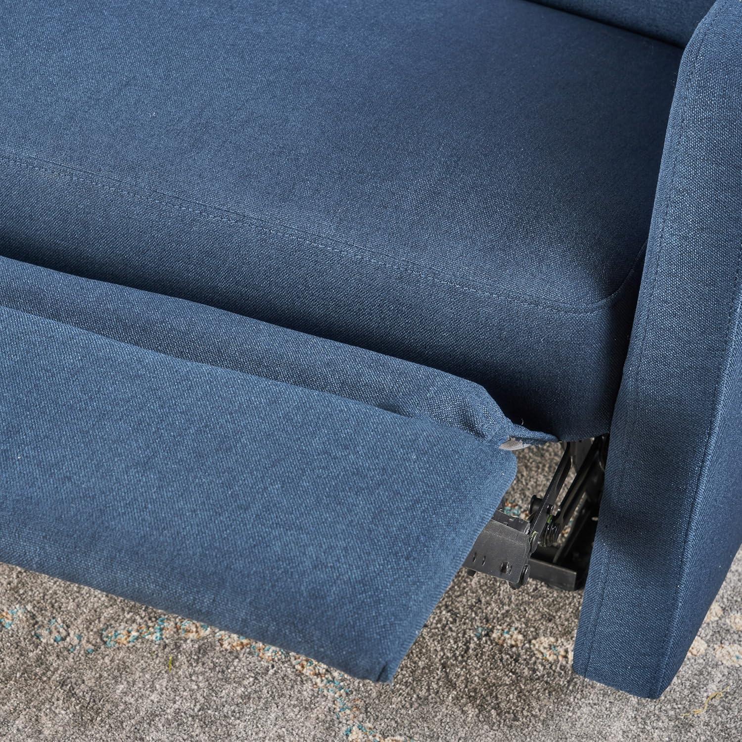 image:imageChristopher Knight Home GDFStudio Hana Plush Cushion Tufted Back Loveseat Recliner FabricNavy Blue 37D x 465W x 40H in