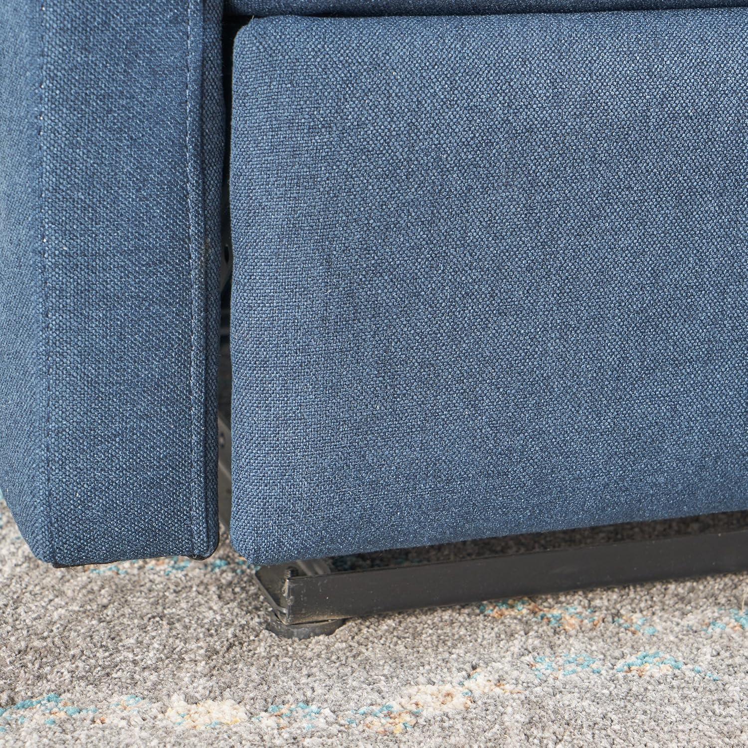 image:imageChristopher Knight Home GDFStudio Hana Plush Cushion Tufted Back Loveseat Recliner FabricNavy Blue 37D x 465W x 40H in
