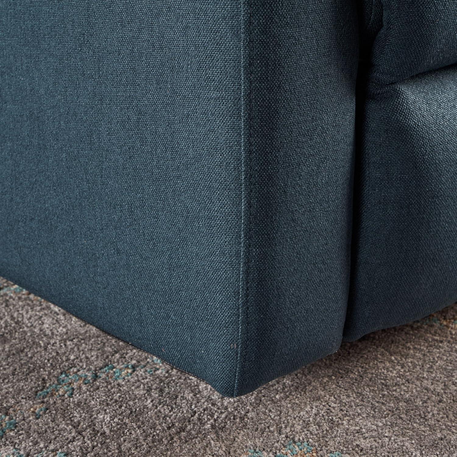 image:imageChristopher Knight Home GDFStudio Jemma Tufted Fabric Swivel Gliding Recliner Chair Plastic Navy Blue 3125 x 3750 x 3825