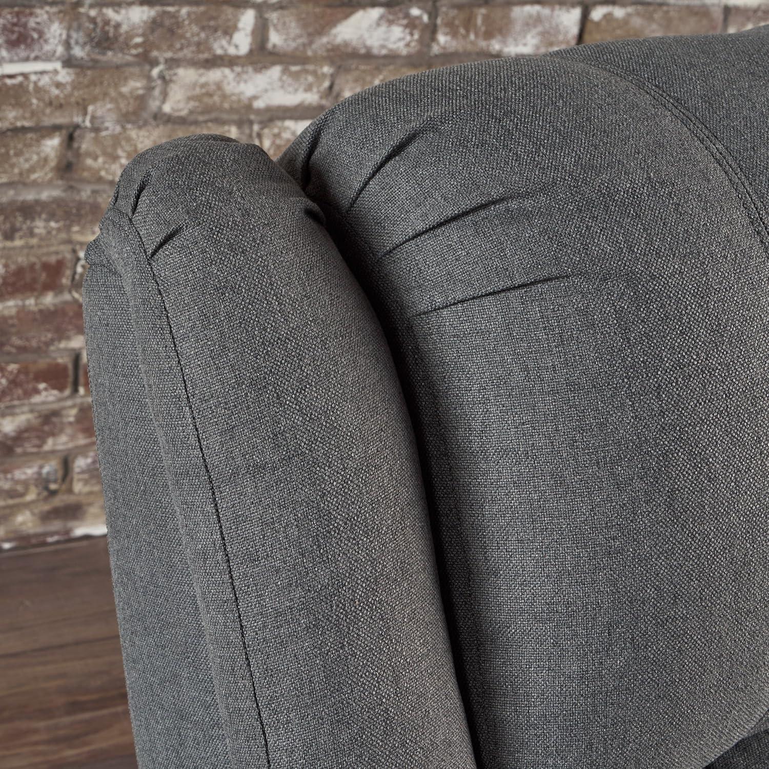 image:imageChristopher Knight Home GDFStudio Jemma Tufted Slate Microfiber Swivel Gliding Recliner ChairCharcoal Black