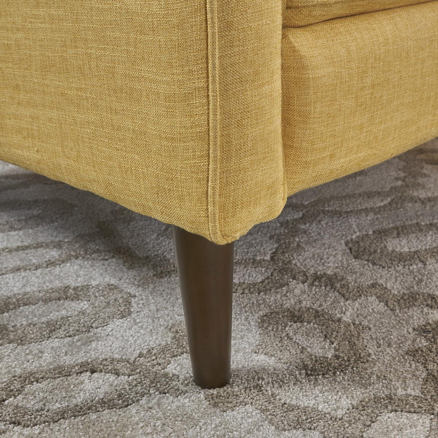 image:imageChristopher Knight Home Mervynn MidCentury Modern Fabric Recliners 2Pcs Set Muted Yellow Dark EspressoMuted Yellow