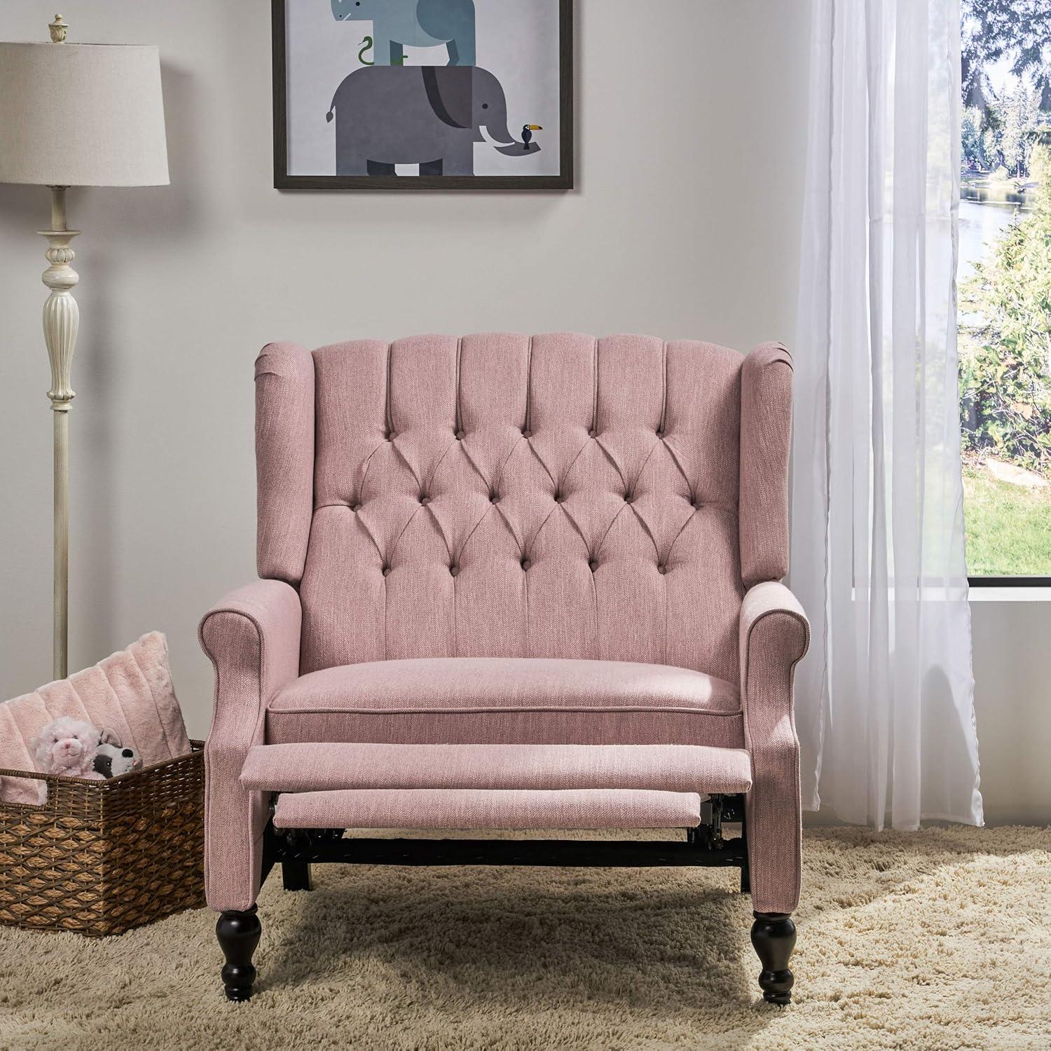 image:imageChristopher Knight Home Salome Push Back Recliner Light Gray Dark BrownLight Blush Dark Brown