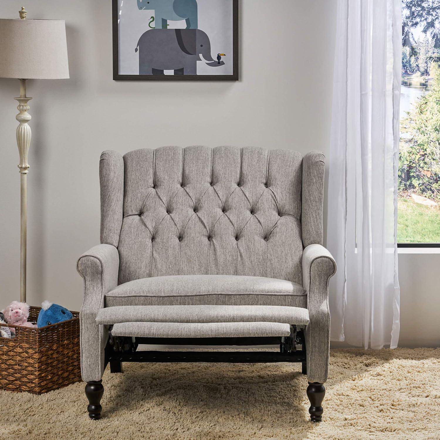 image:imageChristopher Knight Home Salome Push Back Recliner Light Gray Dark BrownLight Gray Dark Brown
