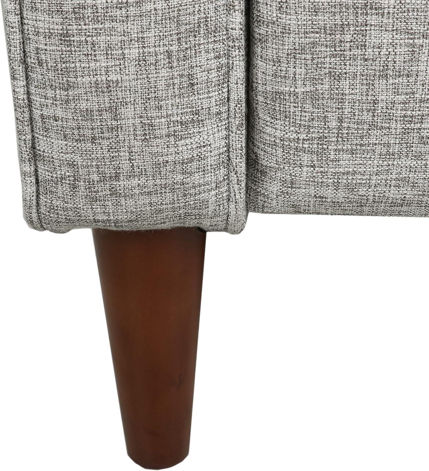 image:imageDenison Tufted Loveseat Pushback Recliner Faux Leather Cognac BrownDark EspressoLight Gray Tweed Dark Espresso