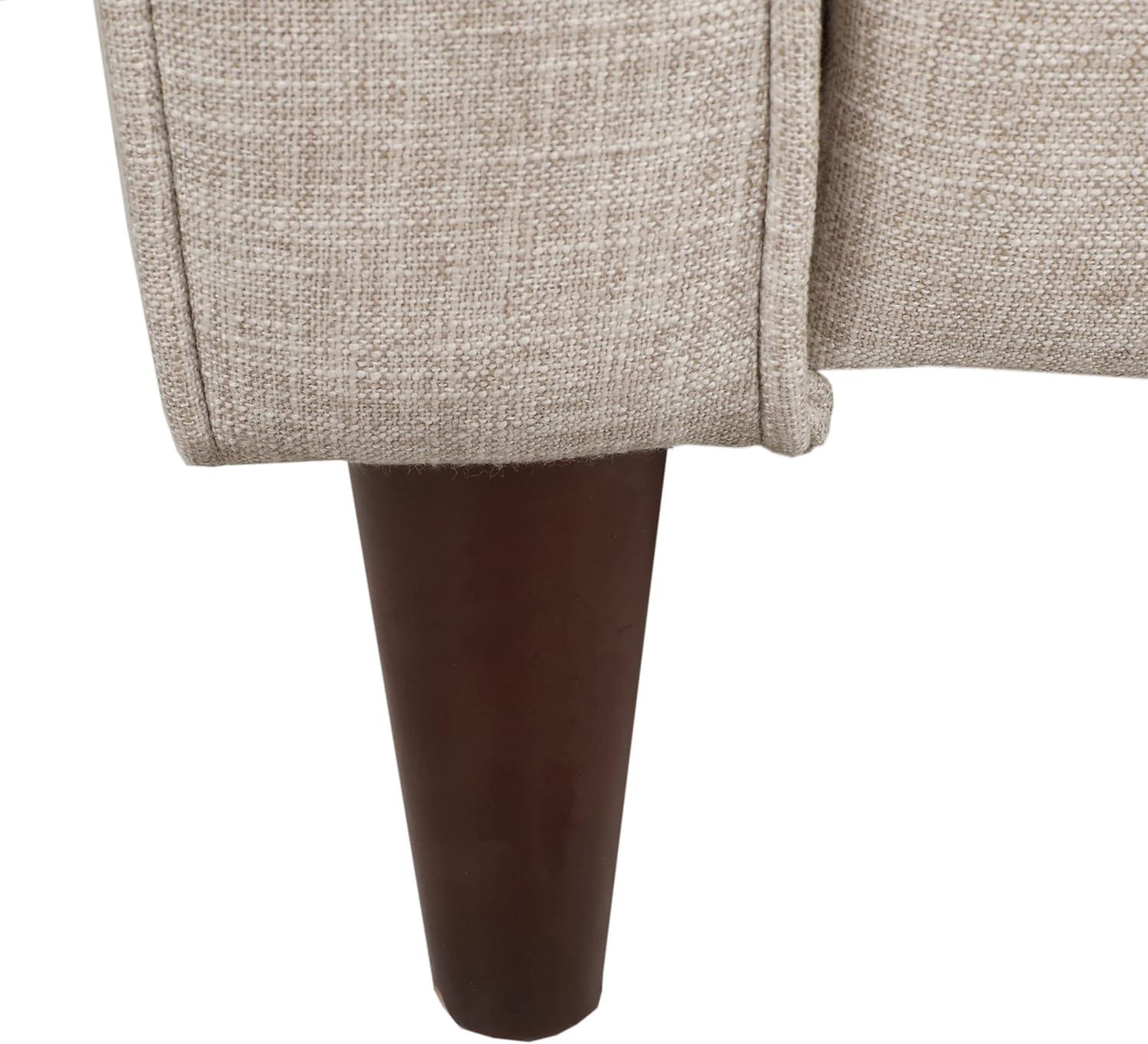image:imageDenison Tufted Loveseat Pushback Recliner Faux Leather Cognac BrownDark EspressoWheat Dark Espresso
