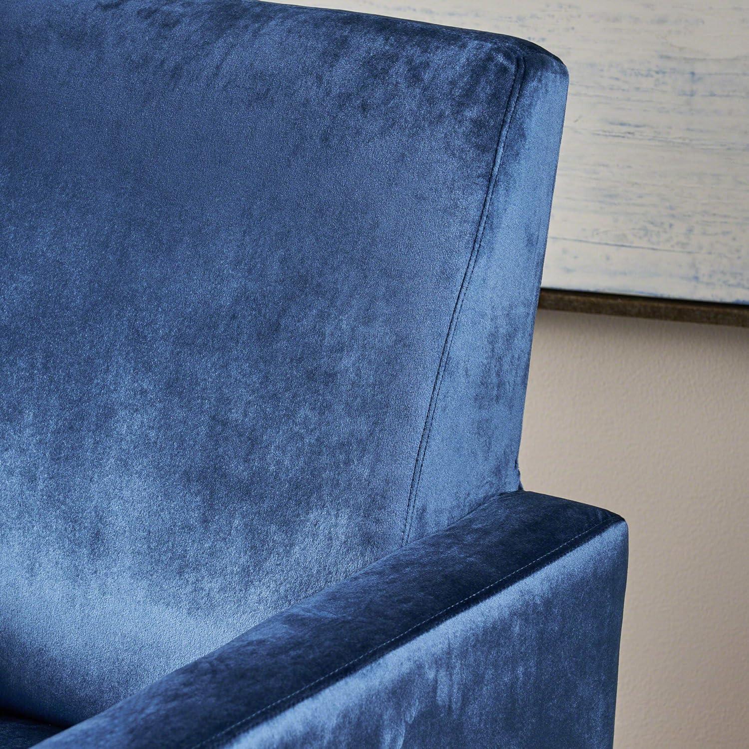 image:imageGDFStudio Christopher Knight Home Arvin Push Back High Leg Recliner Cobalt Silver